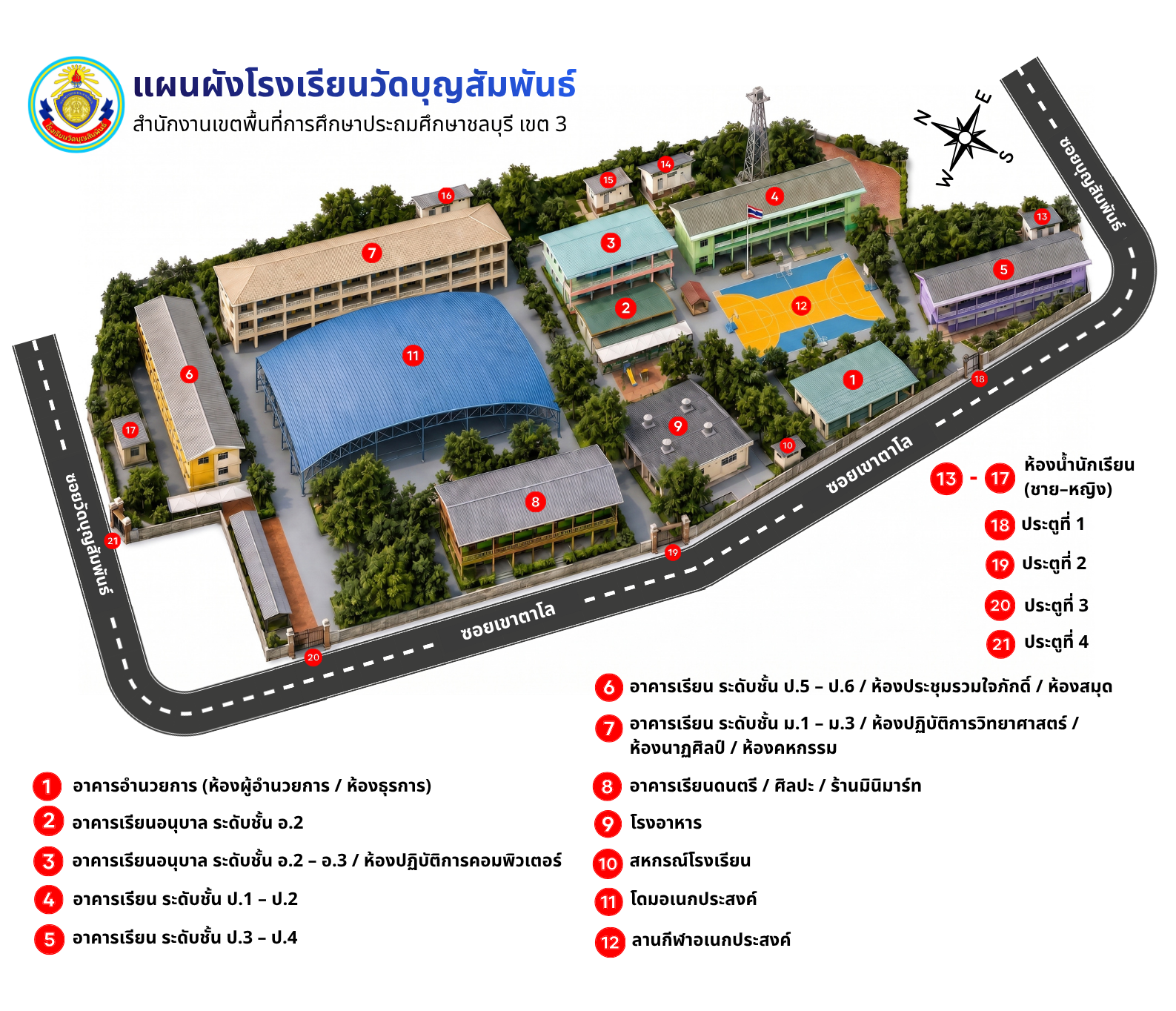 แผนผังโรงเรียนวัดบุญสัมพันธ์