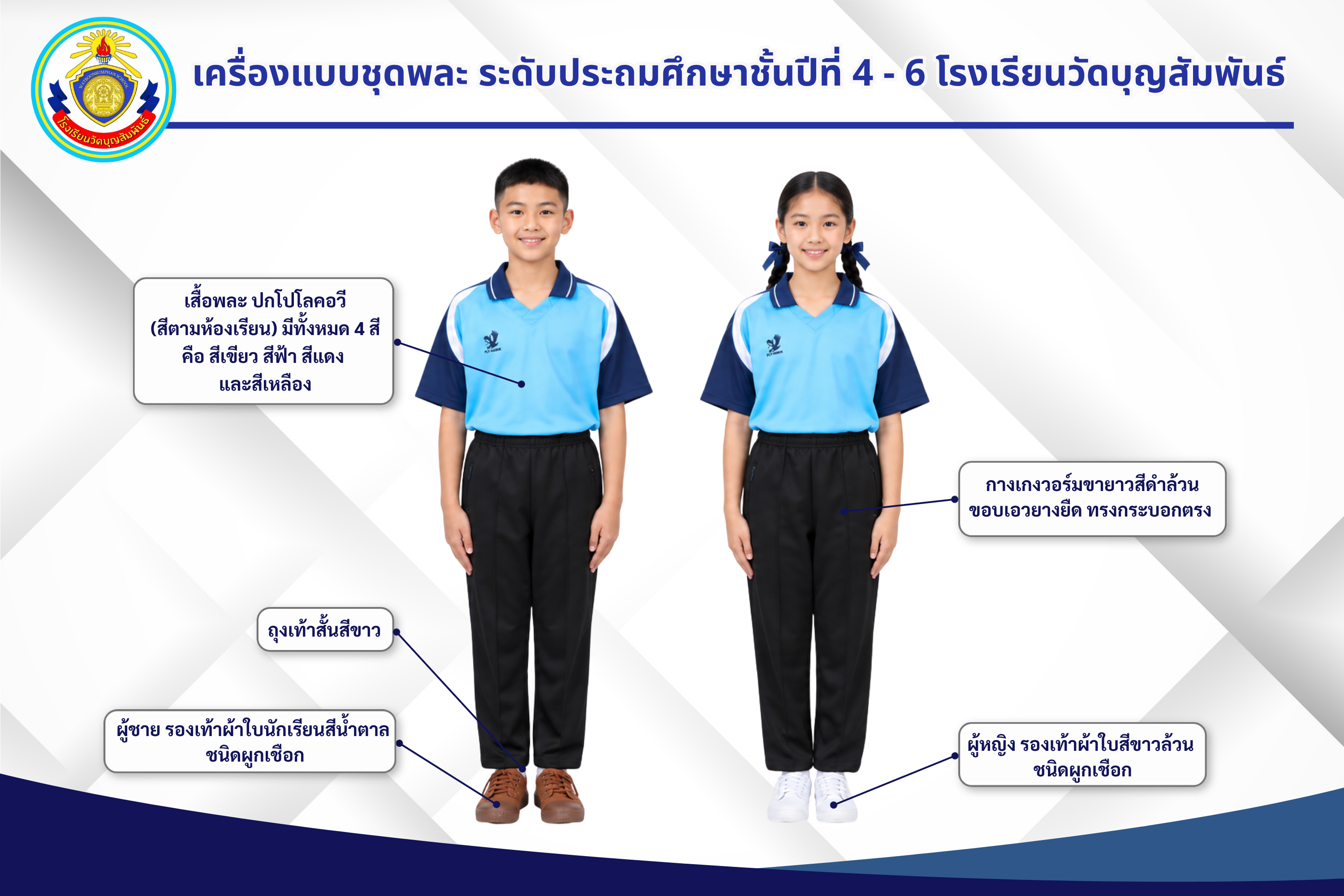 ชุดพละ ประถมศึกษาชั้นปีที่ 4 – 6